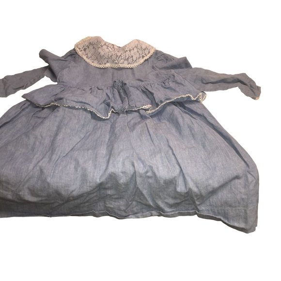 Vintage Polly Flinders Girls Size 6 Ruffled Collared Classic Girls Dress - Picture 5 of 5